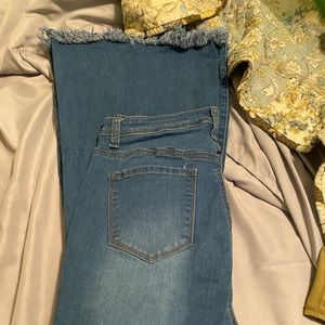 Lover Brand bell bottom ripped Jeans